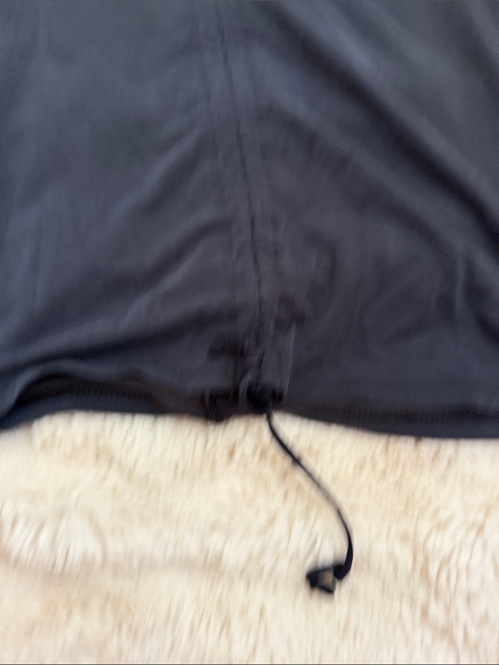JoyLab Black V-Neck Long Sleeve Drawstring Hem Top - Picture 5 of 5